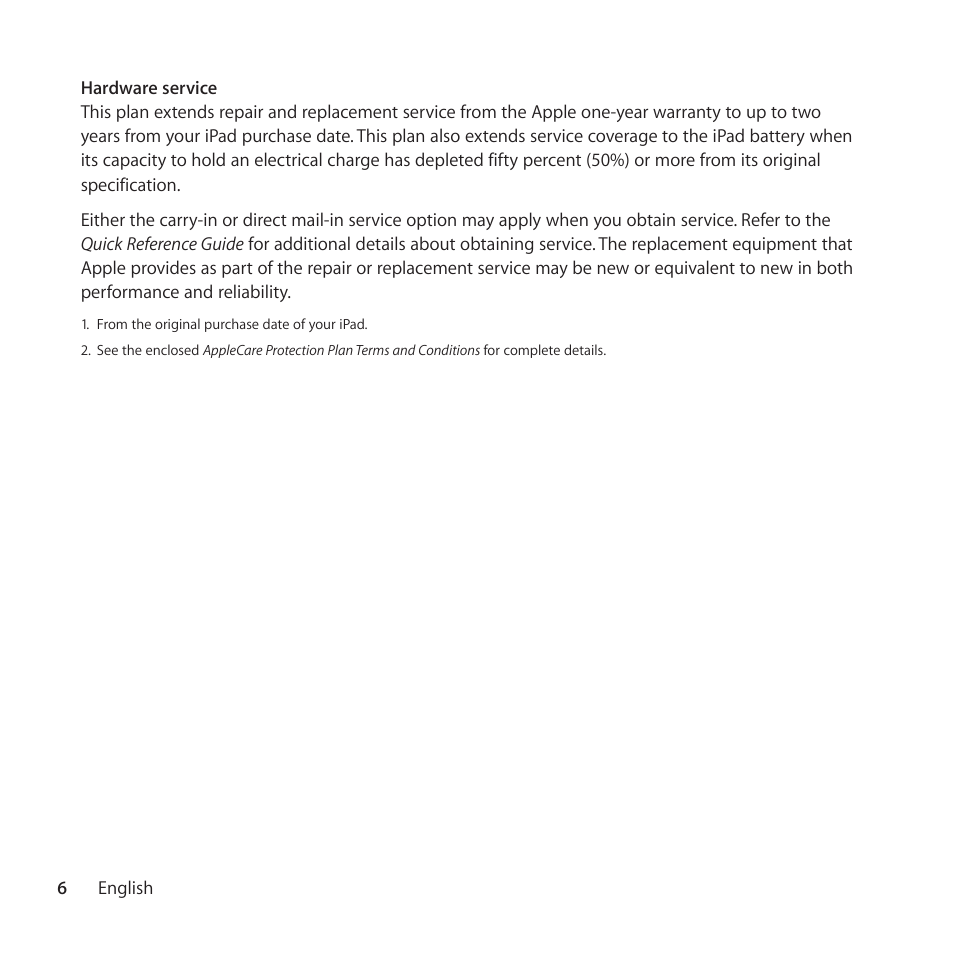 Apple AppleCare Protection Plan for iPad User Manual | Page 6 / 100