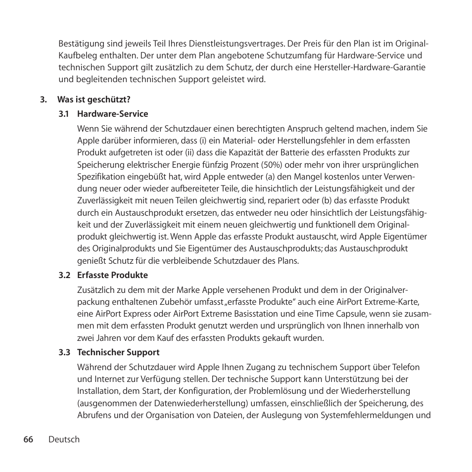 Apple AppleCare Protection Plan for iPad User Manual | Page 66 / 100