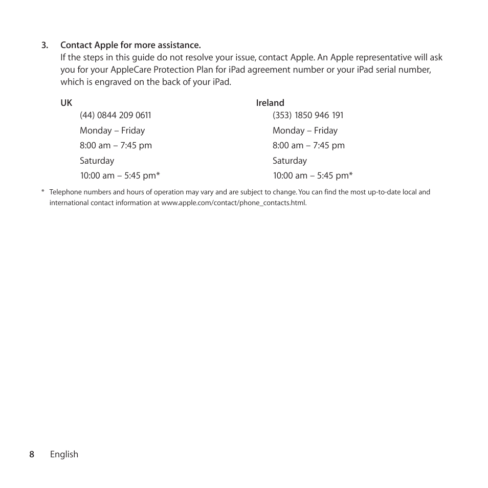 Apple AppleCare Protection Plan for iPad User Manual | Page 8 / 100