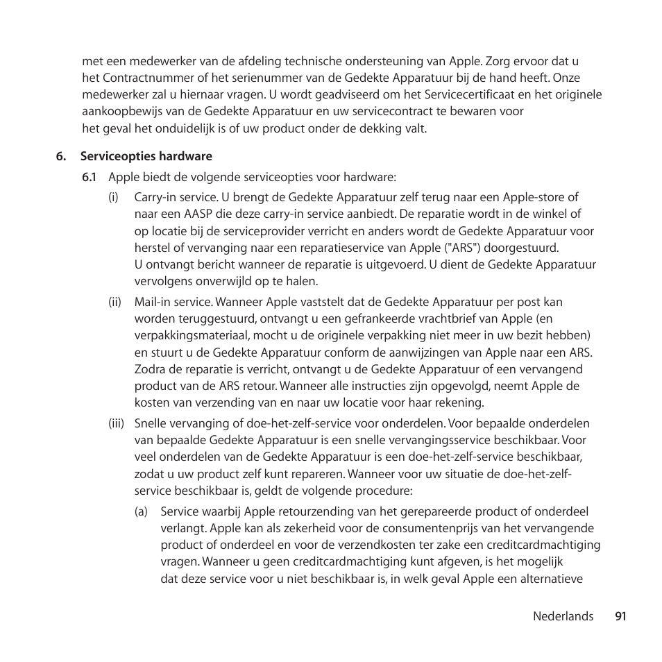 Apple AppleCare Protection Plan for iPad User Manual | Page 91 / 100