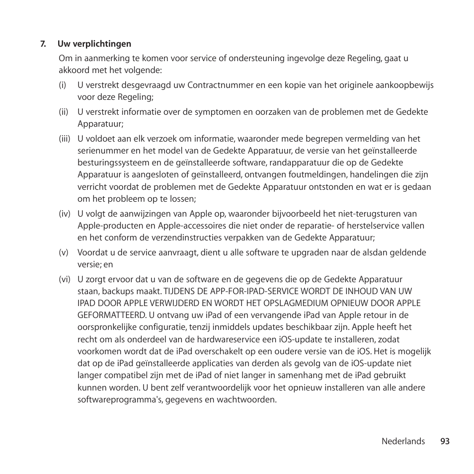 Apple AppleCare Protection Plan for iPad User Manual | Page 93 / 100