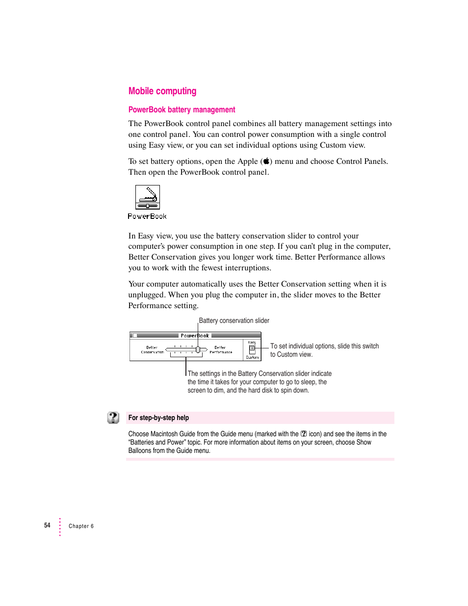 Mobile computing | Apple Macintosh System 7.5 User Manual | Page 59 / 114