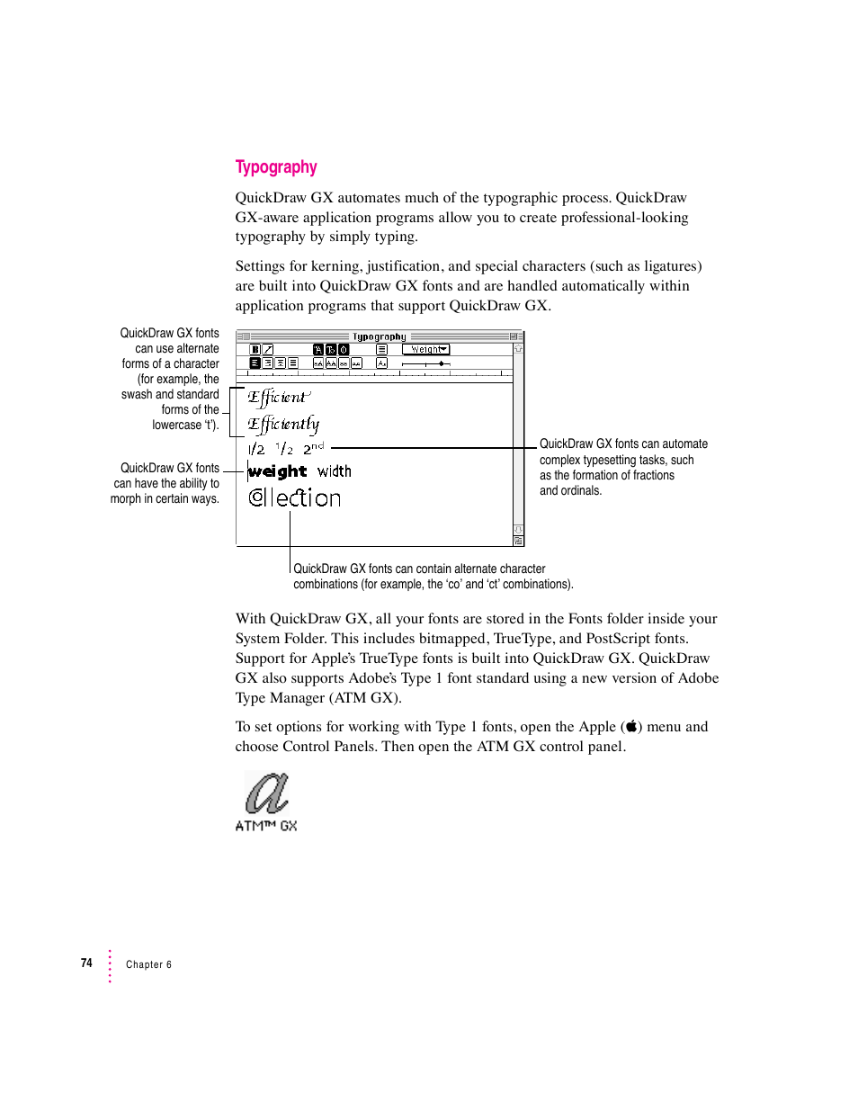Typography | Apple Macintosh System 7.5 User Manual | Page 79 / 114