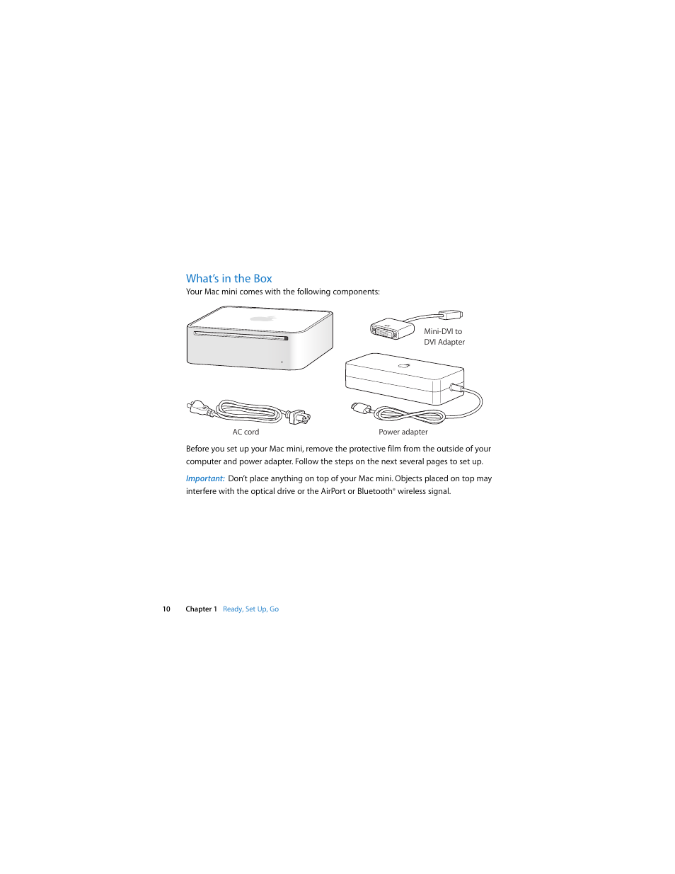 What’s in the box | Apple Mac mini (Late 2009) User Manual | Page 10 / 76