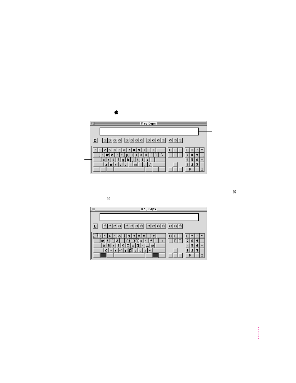 Typing special characters and symbols | Apple Power Macintosh 9500 Series User Manual | Page 151 / 166