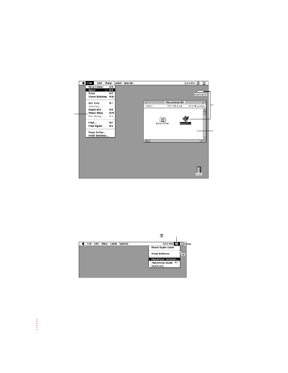 Reviewing the basics, Menus | Apple Power Macintosh 9500 Series User Manual | Page 26 / 166