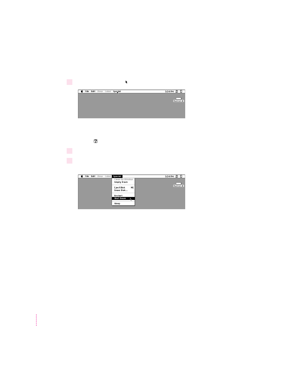 Turning the computer off | Apple Power Macintosh 9500 Series User Manual | Page 28 / 166