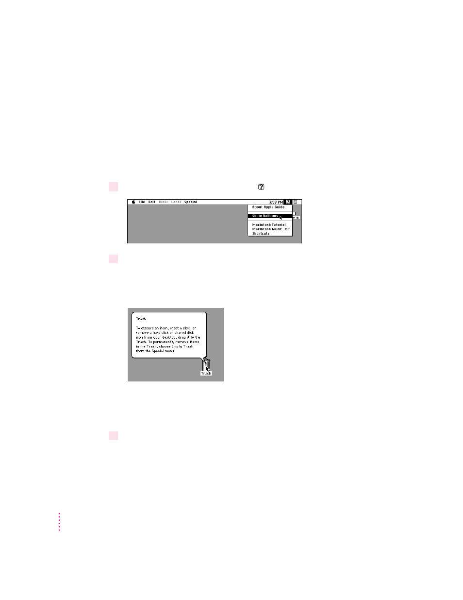 Identifying objects on the screen | Apple Power Macintosh 9500 Series User Manual | Page 40 / 166