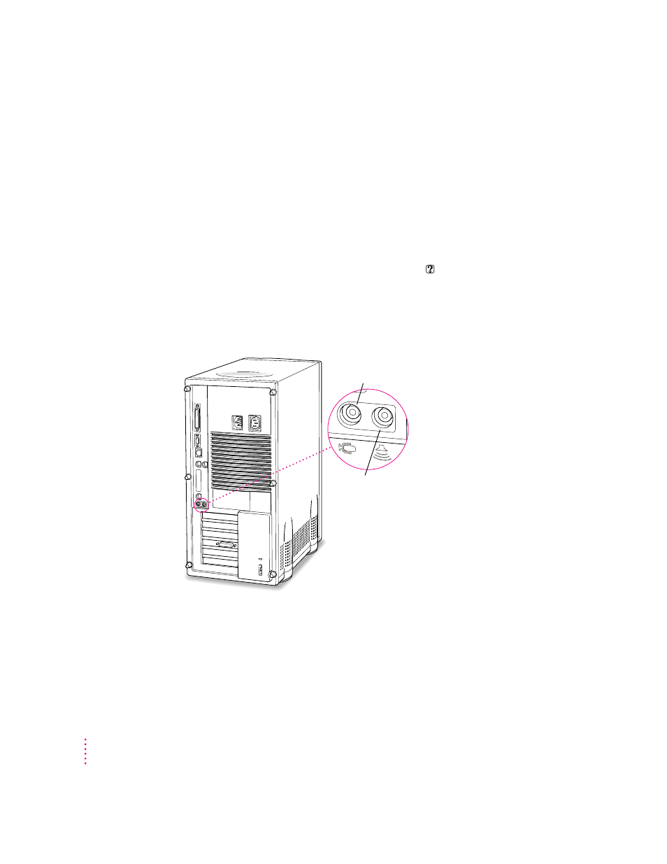 Connecting audio equipment, About your computer’s sound ports | Apple Power Macintosh 9500 Series User Manual | Page 46 / 166