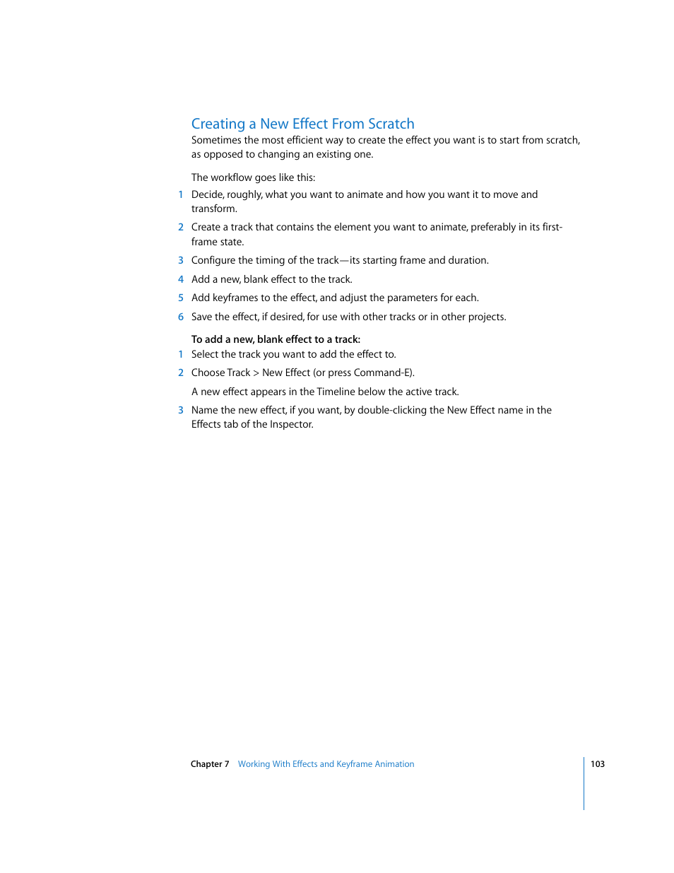 Creating a new effect from scratch | Apple LiveType 2 User Manual | Page 103 / 157