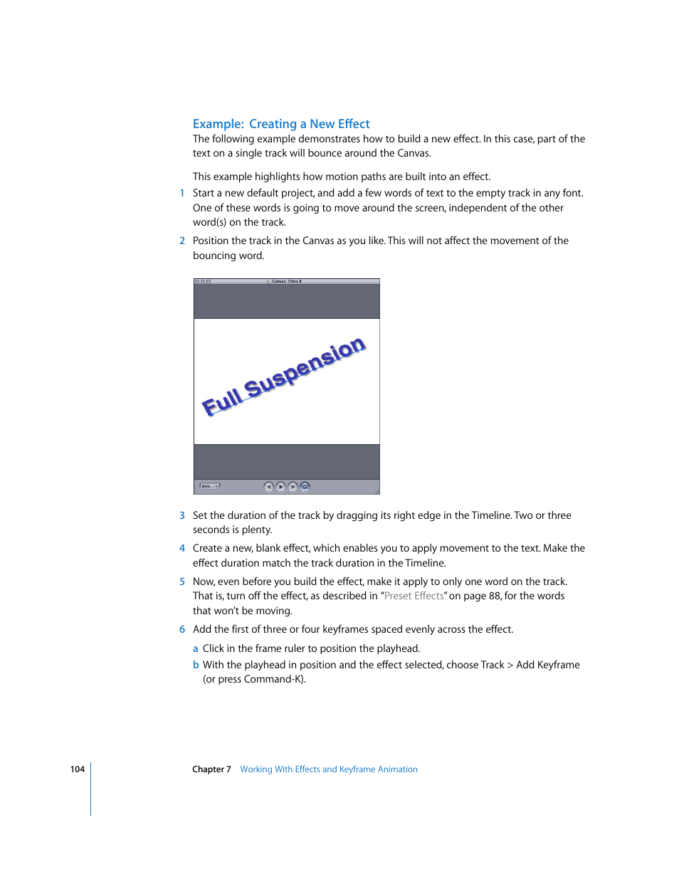 Example: creating a new effect | Apple LiveType 2 User Manual | Page 104 / 157
