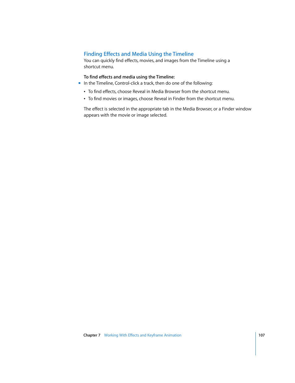Finding effects and media using the timeline | Apple LiveType 2 User Manual | Page 107 / 157