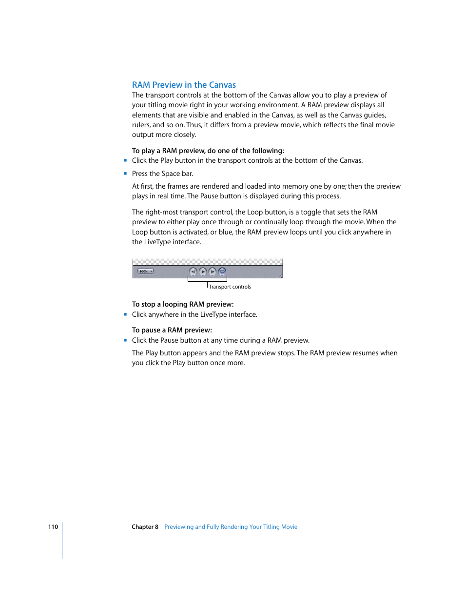 Ram preview in the canvas | Apple LiveType 2 User Manual | Page 110 / 157