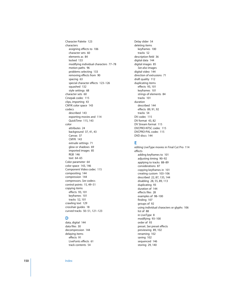 Apple LiveType 2 User Manual | Page 150 / 157