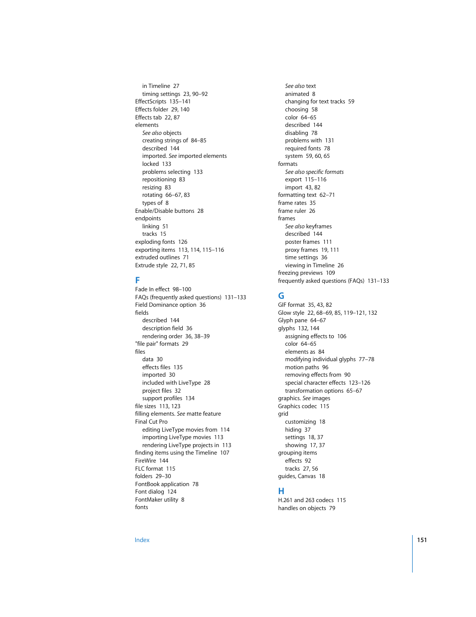 Apple LiveType 2 User Manual | Page 151 / 157
