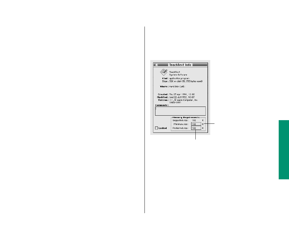 Changing the amount of memory a program uses 95 | Apple Macintosh PowerBook 145 User Manual | Page 111 / 304