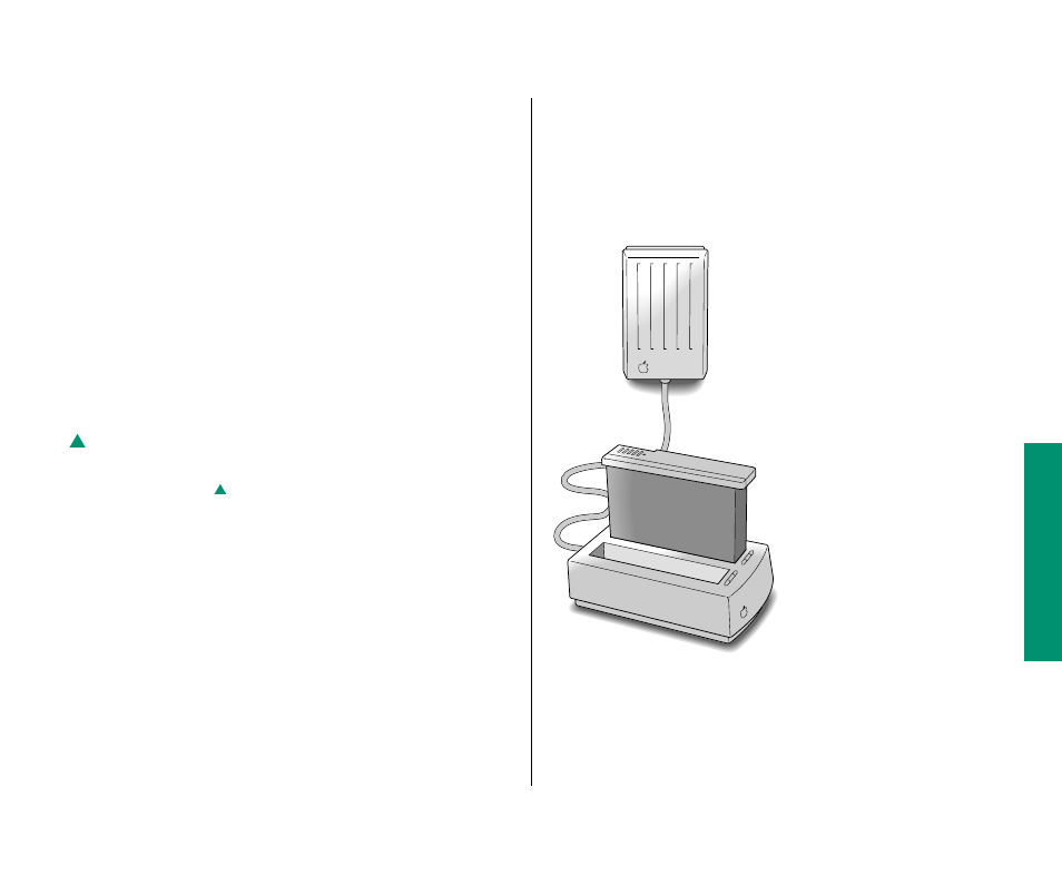 Recharging with a recharger 105, Recharging with a recharger | Apple Macintosh PowerBook 145 User Manual | Page 121 / 304