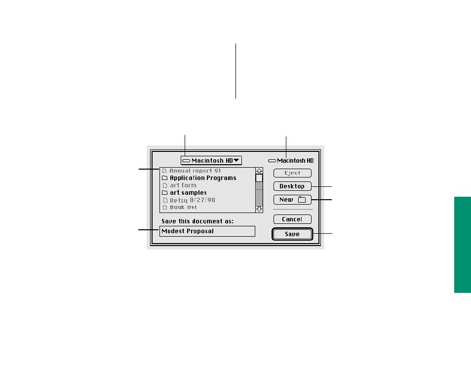 Filing documents when you save them 127, Filing documents when you save them | Apple Macintosh PowerBook 145 User Manual | Page 143 / 304