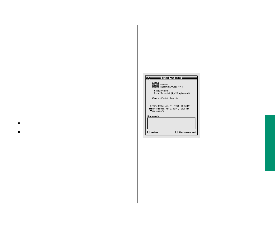 Getting information about your files 135, Using the info window 135, Getting information about your files | Using the info window | Apple Macintosh PowerBook 145 User Manual | Page 151 / 304