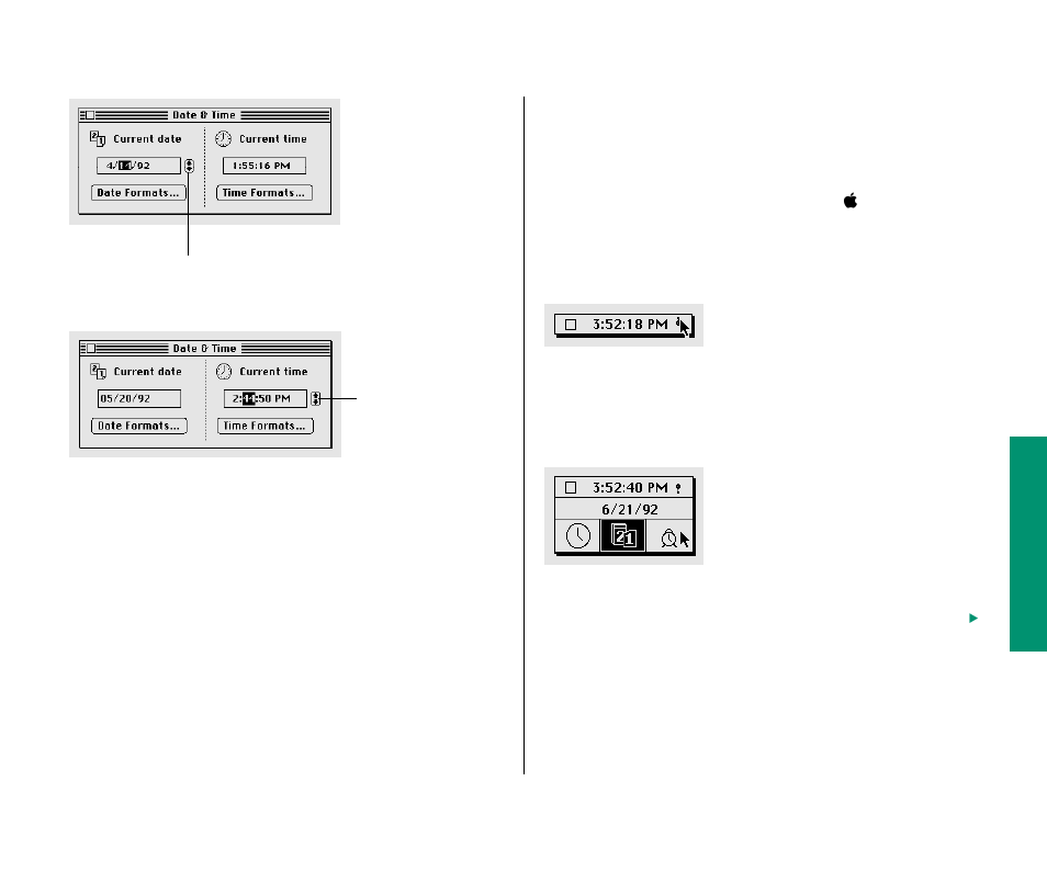 Setting a time for the alarm clock to go off 143, Setting a time for the alarm clock to go off | Apple Macintosh PowerBook 145 User Manual | Page 159 / 304