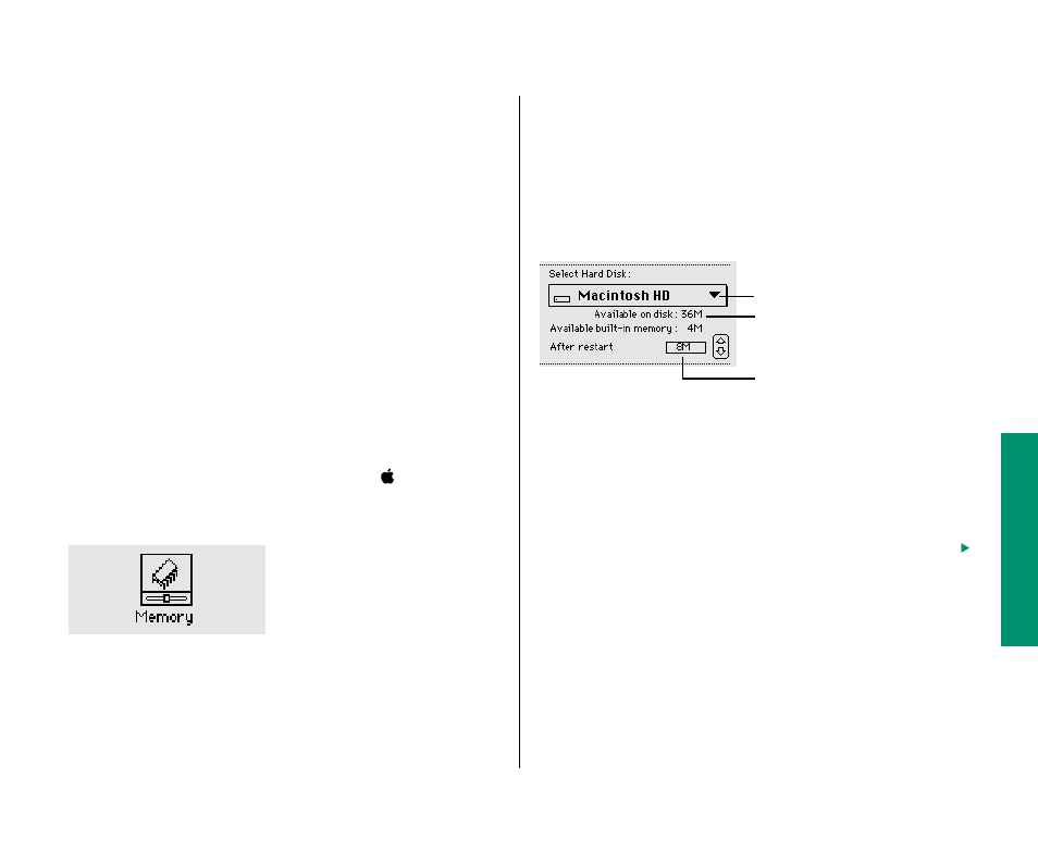 Using hard disk space as memory 157 | Apple Macintosh PowerBook 145 User Manual | Page 173 / 304