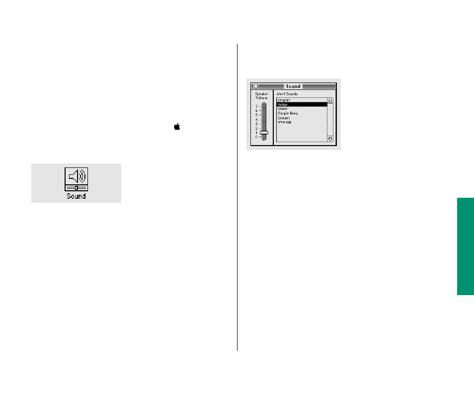 Setting the beep sound 159, Setting the beep sound | Apple Macintosh PowerBook 145 User Manual | Page 175 / 304