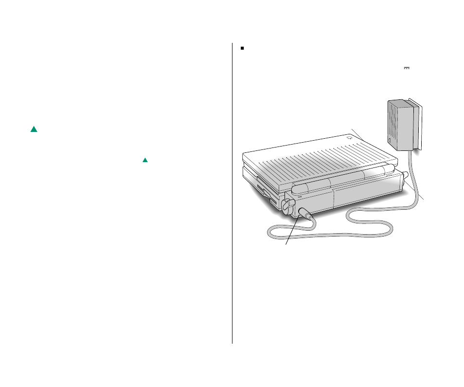 Setting up the computer 2, Step 2: open the display 3, Setting up the computer | Step 1: plug in the power adapter | Apple Macintosh PowerBook 145 User Manual | Page 18 / 304