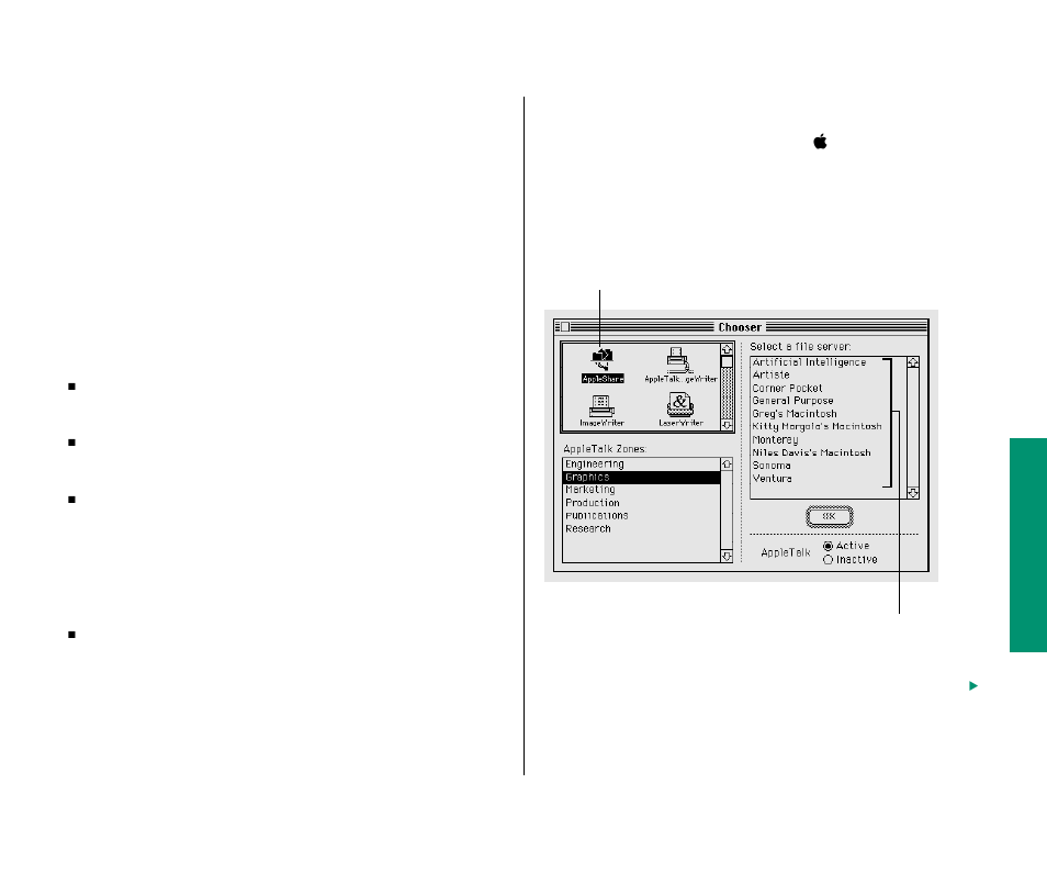 Gaining access to files on shared disks 187, Before you begin 187, Connecting to a shared disk 187 | Gaining access to files on shared disks, Before you begin, Connecting to a shared disk | Apple Macintosh PowerBook 145 User Manual | Page 203 / 304