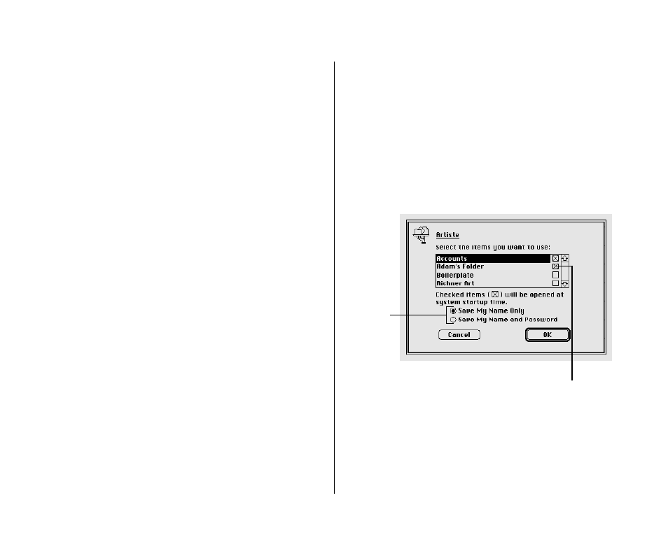 Connecting quickly to a shared disk 190, Connecting automatically when you start up 190, Connecting quickly to a shared disk | Connecting automatically when you start up | Apple Macintosh PowerBook 145 User Manual | Page 206 / 304