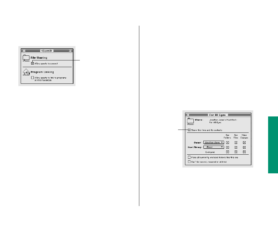 Selecting a folder or disk to share 195, Selecting a folder or disk to share | Apple Macintosh PowerBook 145 User Manual | Page 211 / 304