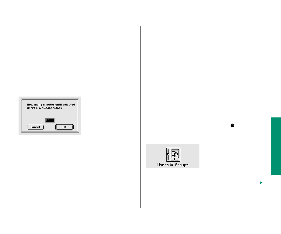 Disconnecting someone who is connected to, Your computer 205 | Apple Macintosh PowerBook 145 User Manual | Page 221 / 304