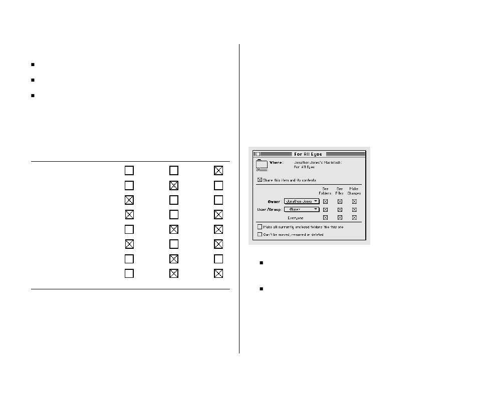 Setting access privileges to folders and disks 208, Setting access privileges to folders and disks | Apple Macintosh PowerBook 145 User Manual | Page 224 / 304