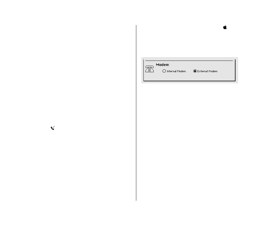 Connecting a modem 222, Connecting a modem | Apple Macintosh PowerBook 145 User Manual | Page 238 / 304