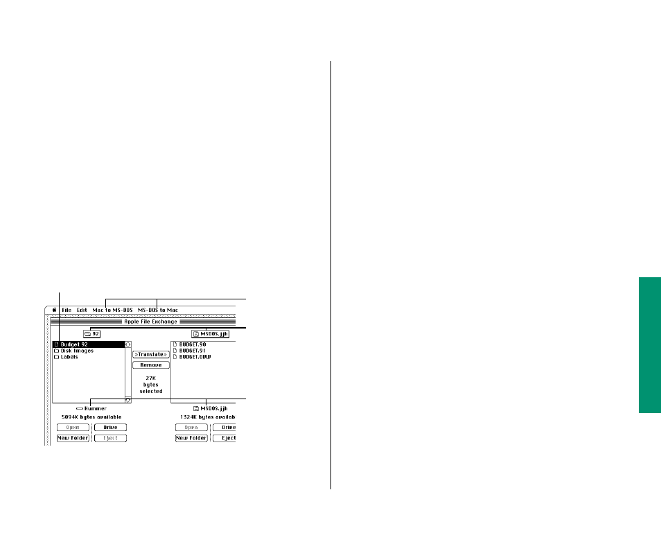 Converting files to and from ms-dos format | Apple Macintosh PowerBook 145 User Manual | Page 275 / 304