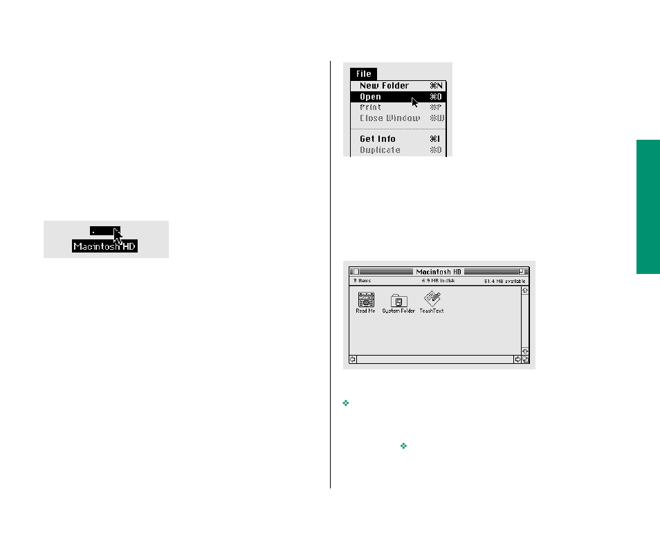 Open an icon 37, Open an icon | Apple Macintosh PowerBook 145 User Manual | Page 53 / 304