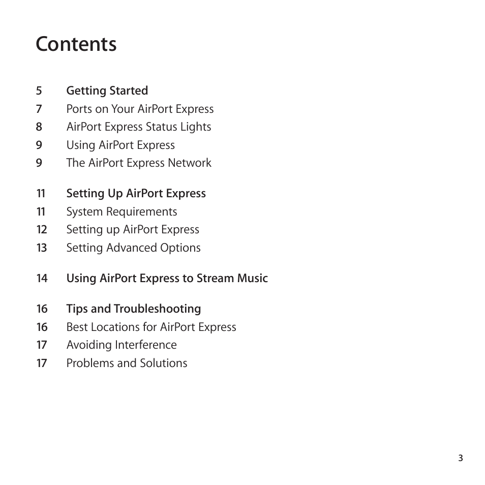 Apple AirPort Express 802.11n (2nd Generation) User Manual | Page 3 / 32