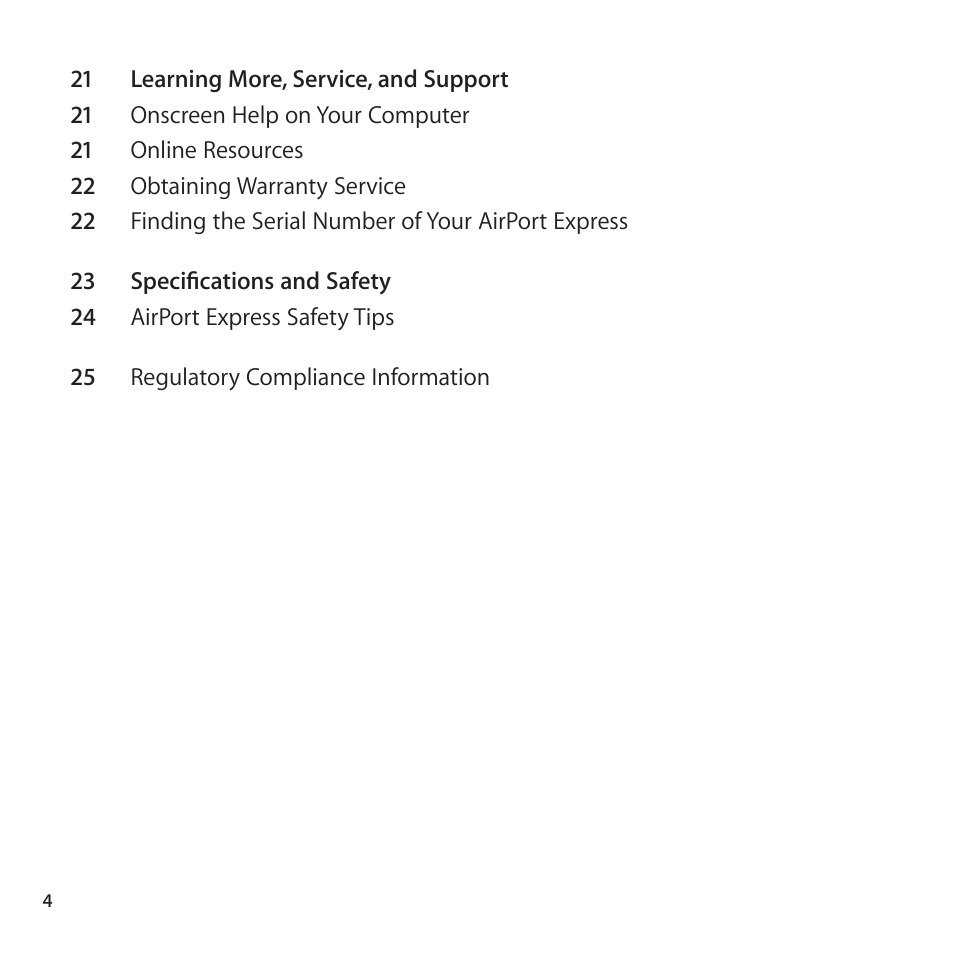 Apple AirPort Express 802.11n (2nd Generation) User Manual | Page 4 / 32