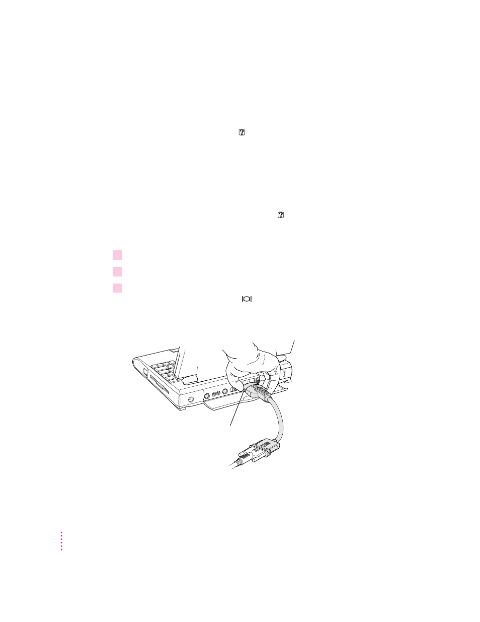 Working with an external monitor, Disconnecting an external monitor | Apple PowerBook (500 Series) User Manual | Page 45 / 78