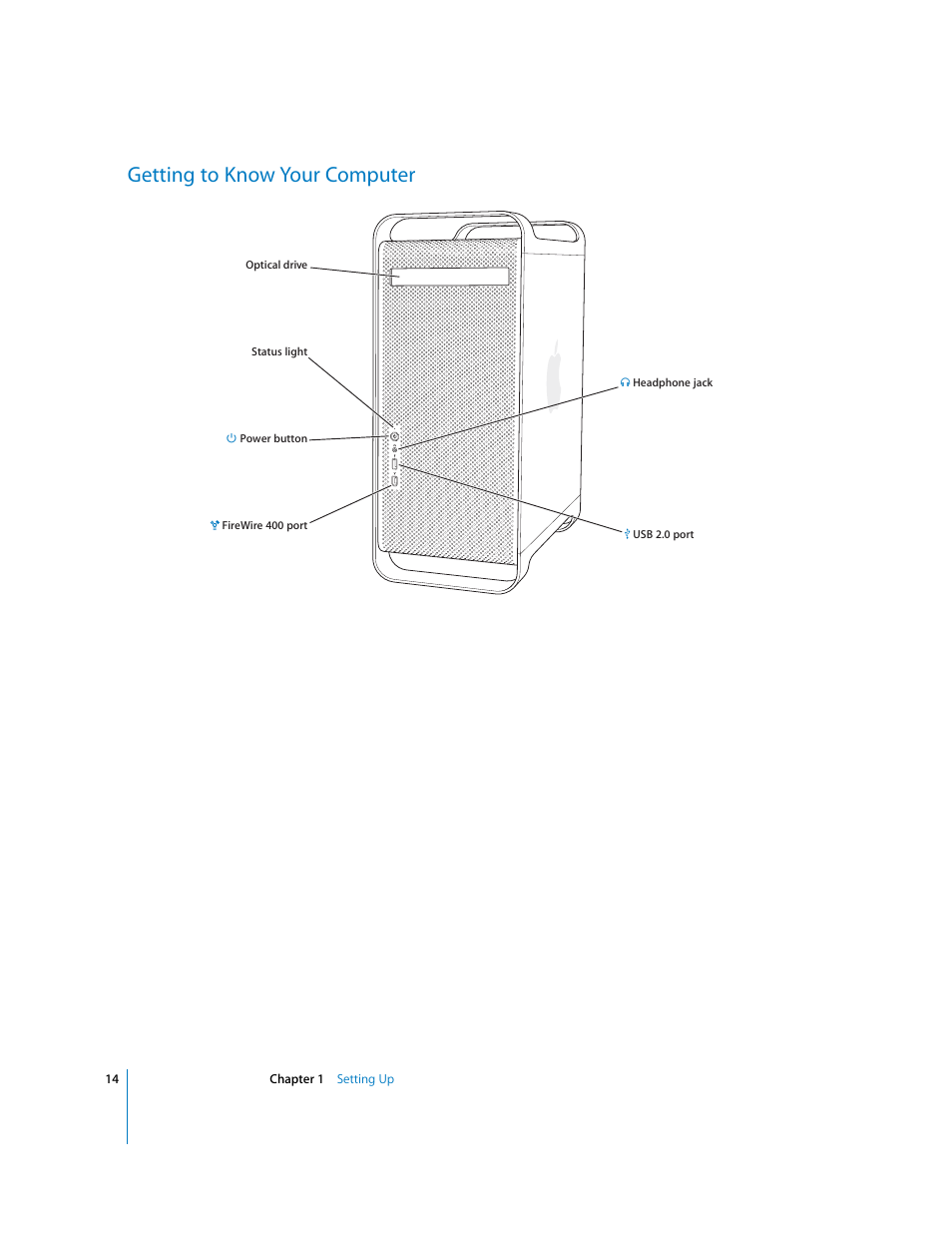 Getting to know your computer | Apple Power Mac G5 User Manual | Page 14 / 112