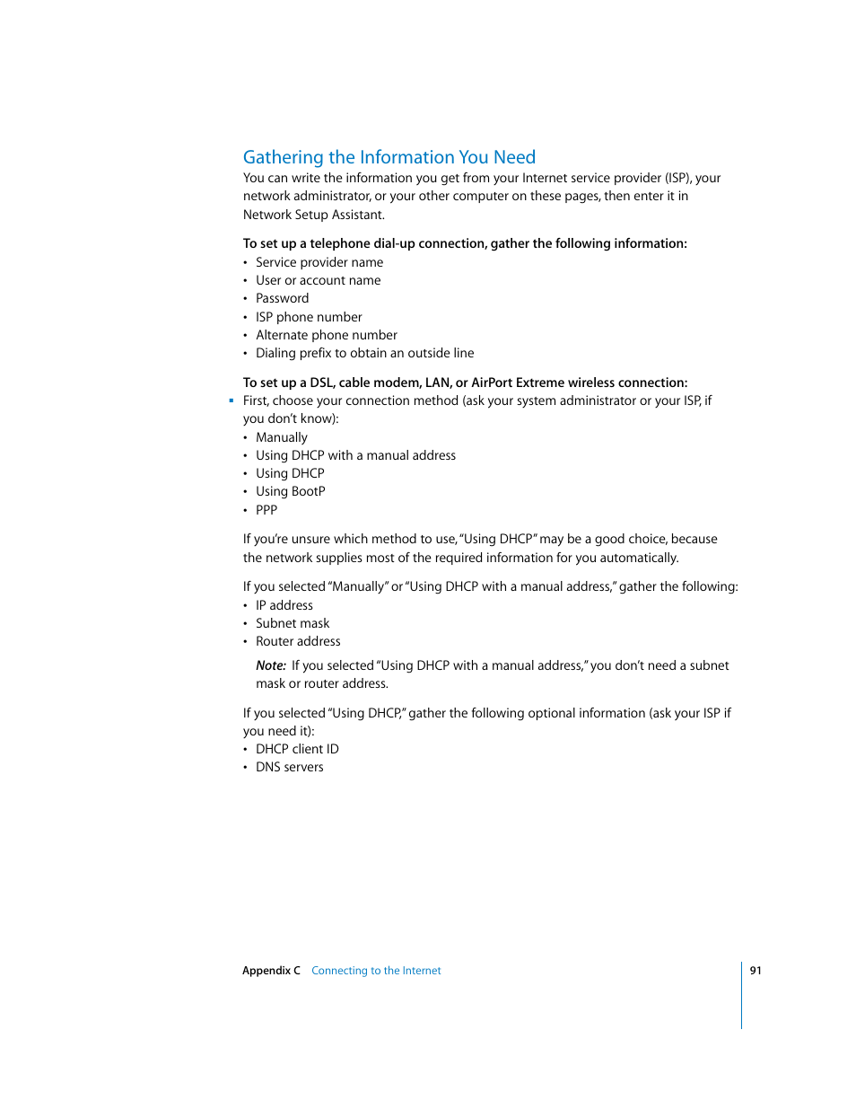 Gathering the information you need | Apple Power Mac G5 User Manual | Page 91 / 112