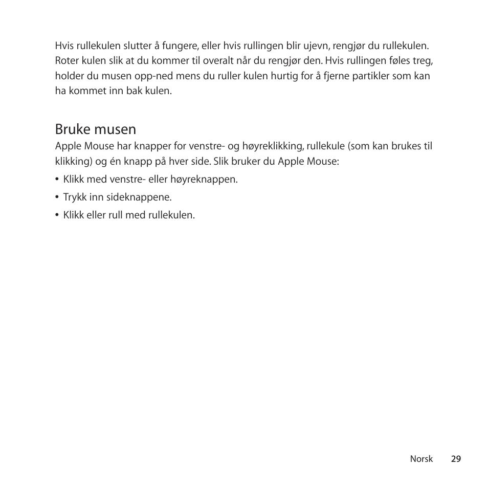 Bruke musen | Apple Mouse User Manual | Page 29 / 56