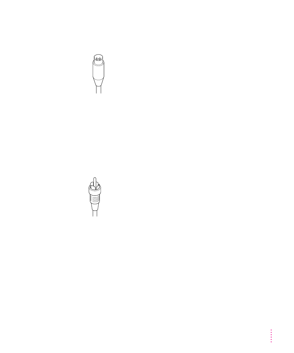 S-video connectors, Composite video connectors | Apple Power Macintosh 8500/120 Series User Manual | Page 61 / 184