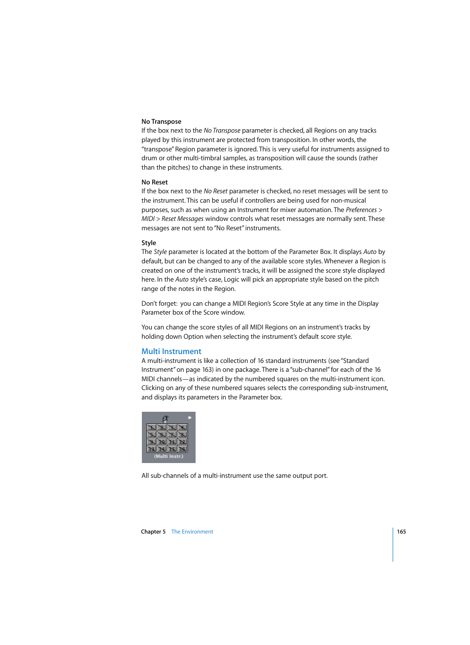 Multi instrument | Apple Logic Express 7 User Manual | Page 165 / 522