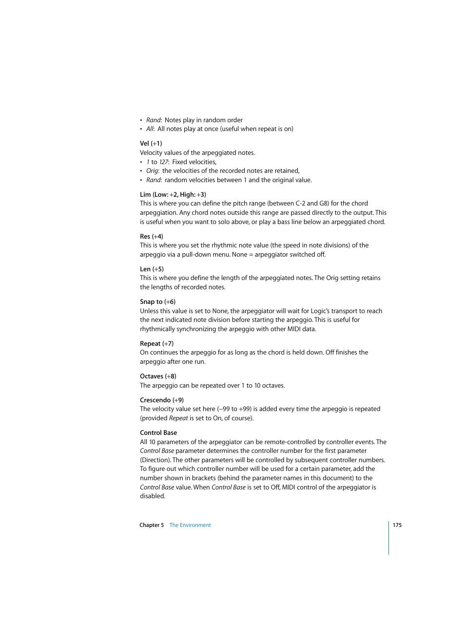 Apple Logic Express 7 User Manual | Page 175 / 522