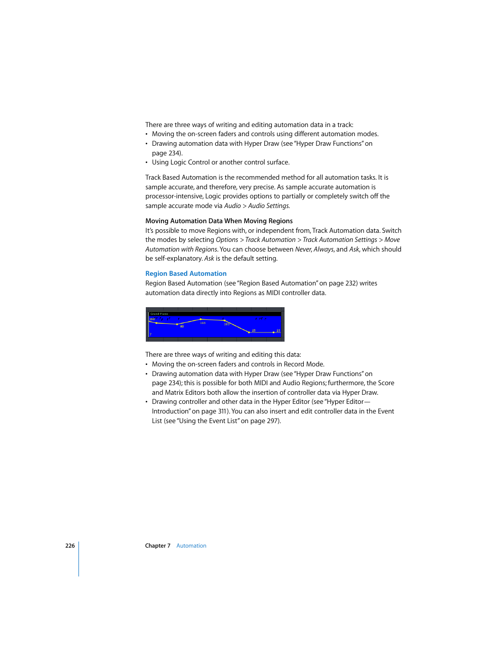 Region based automation | Apple Logic Express 7 User Manual | Page 226 / 522