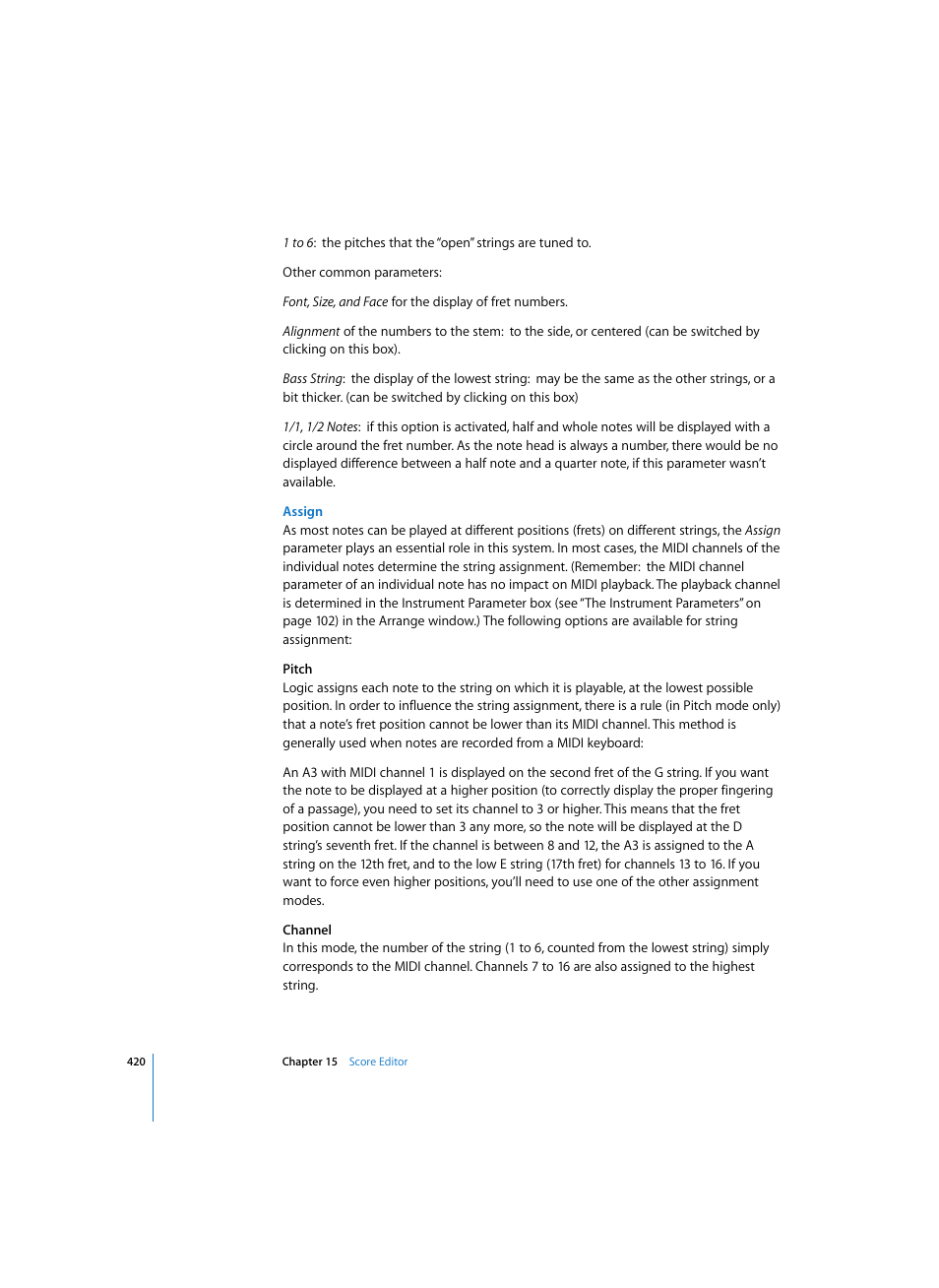 Assign | Apple Logic Express 7 User Manual | Page 420 / 522