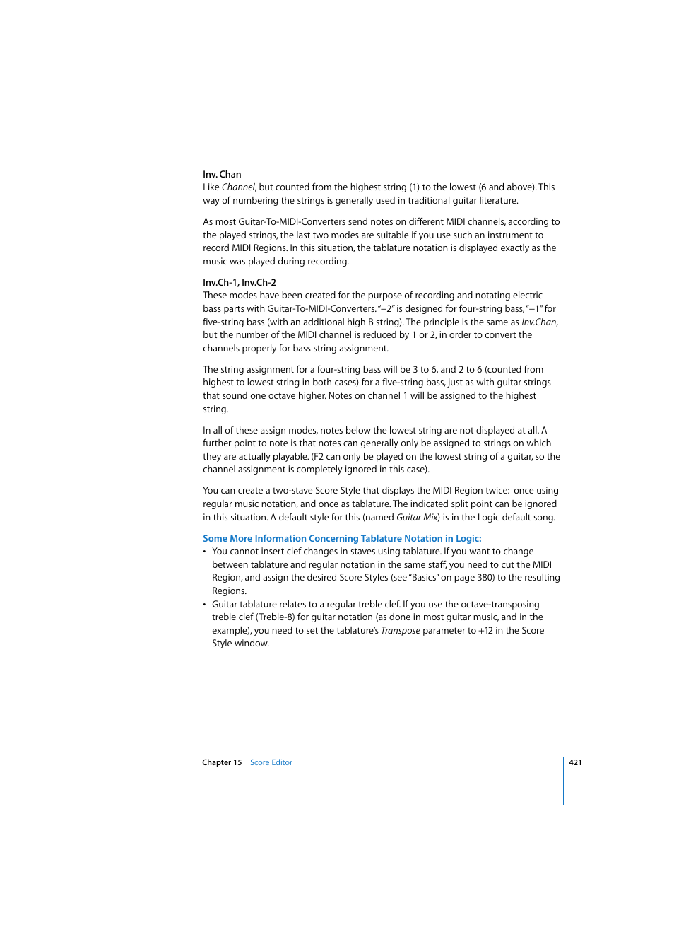 Apple Logic Express 7 User Manual | Page 421 / 522