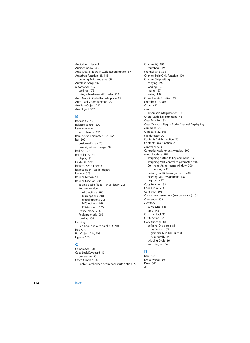 Apple Logic Express 7 User Manual | Page 512 / 522