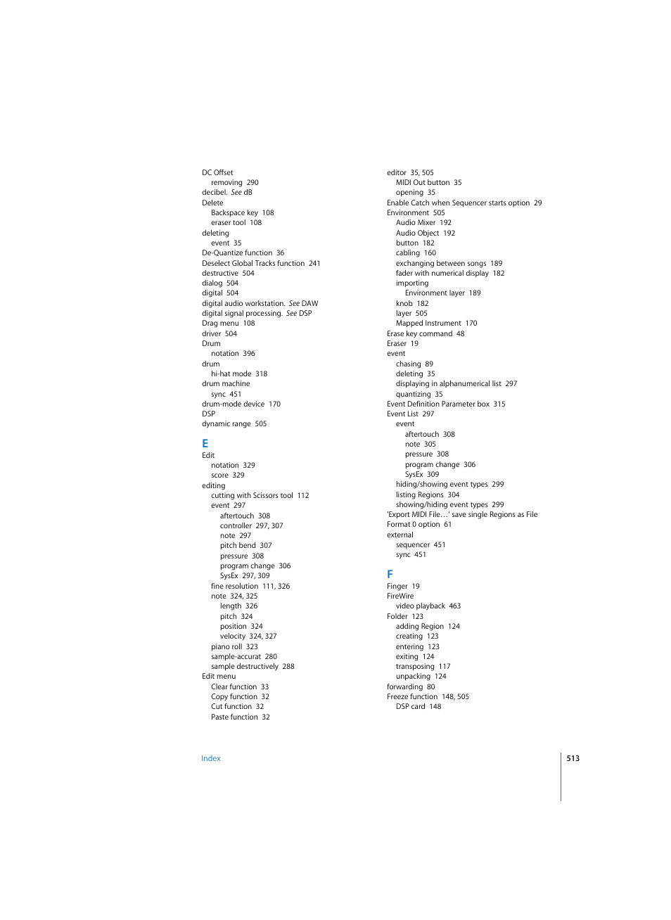 Apple Logic Express 7 User Manual | Page 513 / 522