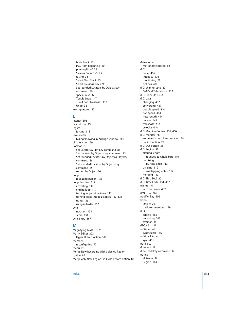 Apple Logic Express 7 User Manual | Page 515 / 522